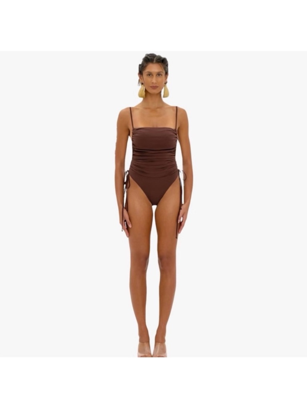 NWT Andrea Iyamah ADAN Swimsuit - Cocoa (XS) revolve brand one piece adjustable